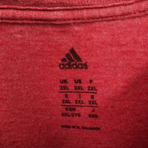 adidas 半袖 プリント Tシャツ アディダス 2XL レッド ビッグサイズ クルーネック 古着卸 アメリカ仕入 a605-6123_画像7