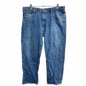 Carhartt デニムパンツ W42 カーハート リラックスフィット ビッグサイズ ブルー コットン メキシコ製 古着卸 アメリカ仕入 2405-421