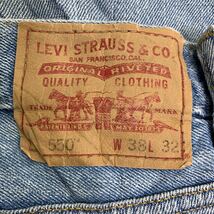 Levi's 550 デニムパンツ W38 リーバイス リラックスフィット ビッグサイズ ブルー コットン 古着卸 アメリカ仕入 2405-456_画像9