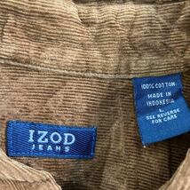 IZOD 長袖 コーデュロイ シャツ L ブラウン ボタンダウン 古着卸 アメリカ仕入 a605-6416_画像7