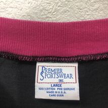 PREMIERSPORTSWEAR 半袖 プリント Tシャツ L ブラック ピンク クルーネック 古着卸 アメリカ仕入 a605-6384_画像7