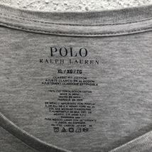 POLO RALPH LAUREN 半袖 プリント Tシャツ ポロラルフローレン XL グレー ビッグサイズ Vネック 古着卸 アメリカ仕入 a605-6491_画像7