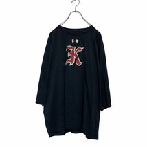 UNDER ARMOUR 七分袖 プリントTシャツ XL ブラック アンダーアーマー ビッグサイズ ロンT ロングTシャツ 古着卸 アメリカ仕入 a605-6433_画像1