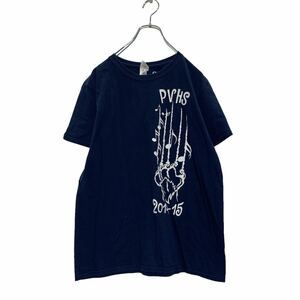 GILDAN 半袖 プリントTシャツ M ネイビー ギルダン 音符 バックプリント クルーネック 古着卸 アメリカ仕入 a605-6506