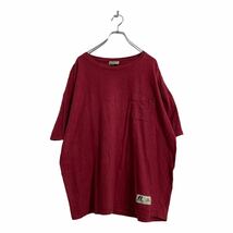 RUSSELL ATHLETIC 半袖 無地 Tシャツ XL レッド ラッセルアスレチック ビッグサイズ ポケット 古着卸 アメリカ仕入 a605-6454_画像1