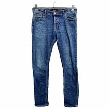 JACK & JONES デニムパンツ W31 ジャックアンドジョーンズ ボタンフライ インディゴ 古着卸 アメリカ仕入 2405-700_画像1