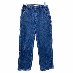 Carhartt デニムペインターパンツ W33 カーハート ブルー コットン 古着卸 アメリカ仕入 2405-652