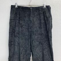 Croft & barrow コーデュロイパンツ W36 クラフトアンドバロー タック ビッグサイズ ブラック 古着卸 アメリカ仕入 2405-694_画像2