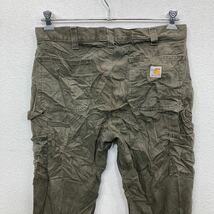 Carhartt ワークパンツ W34 カーハート リラックスフィット グレー コットン メキシコ製 古着卸 アメリカ仕入 2405-725_画像6