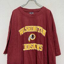 NFL TEAM APPAREL 半袖 プリントTシャツ 4XL バーガンディ エヌエフエル ビッグサイズ REDSKINS タグ付き 古着卸 アメリカ仕入 a605-6558_画像2