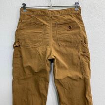 Carhartt ワークパンツ W31 カーハート ダブルニー ペインターパンツ ブラウン コットン メキシコ製 古着卸 アメリカ仕入 2405-625_画像5