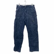 Carhartt ワーク・ペインターパンツ W34 カーハート ブラック コットン 古着卸 アメリカ仕入 2405-672_画像1