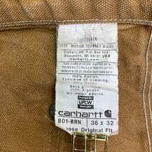 Carhartt ワークパンツ W36 カーハート ダブルニー ビッグサイズ ブラウン コットン USA製 古着卸 アメリカ仕入 2405-623_画像9