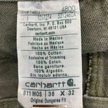 Carhartt ワークパンツ W36 カーハート ビッグサイズ ダックパンツ グレー コットン メキシコ製 古着卸 アメリカ仕入 2405-666_画像9