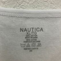 NAUTICAプリント タンクトップ ノーティカ XL ホワイト ビッグサイズ ノースリーブ 古着卸 アメリカ仕入 a605-6637_画像6