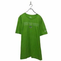 NIKE 半袖 プリント Tシャツ ナイキ XL ライトグリーン ビッグサイズ アメフト クルーネック 古着卸 アメリカ仕入 a605-6585_画像1
