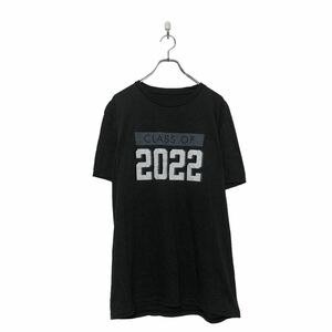 半袖 プリント Tシャツ XL~ ダークグレー イラスト ビッグサイズ クルーネック 古着卸 アメリカ仕入 a605-6582