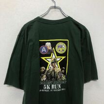 半袖 プリント Tシャツ XL グリーン ビッグサイズ バックプリント クルーネック 古着卸 アメリカ仕入 a605-6571_画像5