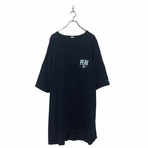 FRUIT OF THE LOOM 半袖 プリント Tシャツ 5XL ネイビー バックプリント ビッグサイズ 古着卸 アメリカ仕入 a605-6660