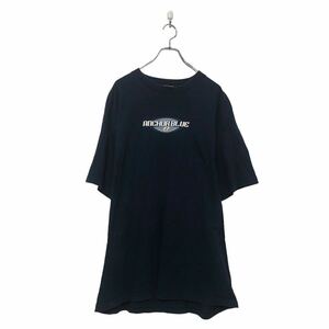 anchor blue 半袖 プリント Tシャツ XL ネイビー ビッグサイズ バックプリント クルーネック 古着卸 アメリカ仕入 a605-6675