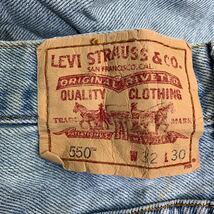 Levi's 550 デニムパンツ W32 リーバイス リラックスフィット ライトブルー コットン 古着卸 アメリカ仕入 2405-862_画像10