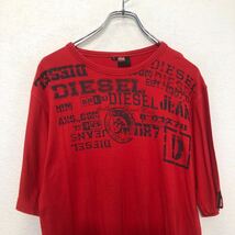 DIESEL 半袖 プリント Tシャツ ディーゼル L レッド イラスト クルーネック 古着卸 アメリカ仕入 a605-6778_画像2