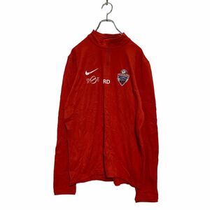NIKE half Zip jersey M red Nike jersey back print soccer Logo old clothes . America buying up a605-6701