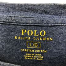 POLO RALPH LAUREN 半袖 ロゴ Tシャツ ポロラルフローレン L ブルー シンプル クルーネック 古着卸 アメリカ仕入 a605-6836_画像7