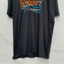 半袖 プリントTシャツ L～ チャコールグレー クルーネック 文字 バックプリント 古着卸 アメリカ仕入 a605-6924_画像3