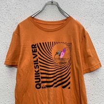 QUIKSILVER 半袖 プリントTシャツ XL オレンジ クイックシルバー メキシコ製 クルーネック サーフィン 古着卸 アメリカ仕入 a605-6929_画像2