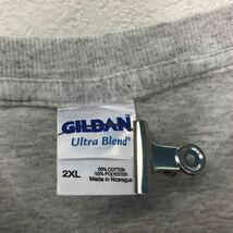 GILDAN 半袖 プリント Tシャツ ギルダン 2XL グレー ビッグサイズ バックプリント クルーネック 古着卸 アメリカ仕入 a605-6983_画像7