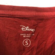 Disney 半袖 プリント Tシャツ ディズニー S レッド イラスト キャラクター クルーネック 古着卸 アメリカ仕入 a605-7077_画像7