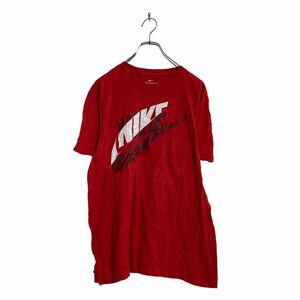 NIKE 半袖 プリント Tシャツ S レッド ナイキ クルーネック 古着卸 アメリカ仕入 a605-7136