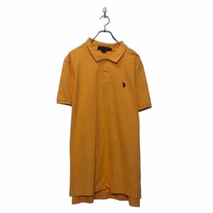 U.S.POLO ASSN. 半袖 無地 ポロシャツ XL オレンジ ビッグサイズ ワンポイントロゴ 古着卸 アメリカ仕入 a605-7237