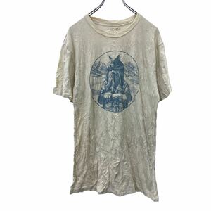 RVCA 半袖 プリント Tシャツ Mサイズ ルブカ オフホワイト 古着卸 アメリカ仕入 t2405-3100