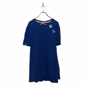 PUMA 半袖 プリント Tシャツ プーマ XXL ブルー ビッグサイズ クルーネック 古着卸 アメリカ仕入 a605-8017