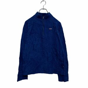 Patagonia 長袖 ハーフジップ フリース Tシャツ XL レディース ブルー パタゴニア ロンT ロングTシャツ 古着卸 アメリカ仕入 a605-8133