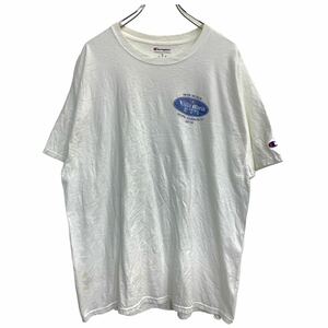Champion 半袖 プリントTシャツ XLサイズ チャンピオン バックプリント ホワイト 古着卸 アメリカ仕入 t2405-3334