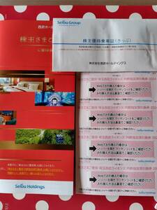 ★西武HD★株主ご優待券冊子＋西武ライオンス指定席引換券+乗車証10枚★レターパックライト送料無料★2024年11月30日まで