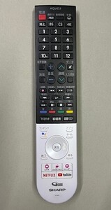 シャープ 4K液晶TVリモコン　GB306SA　中古 動作良好品 ⑥