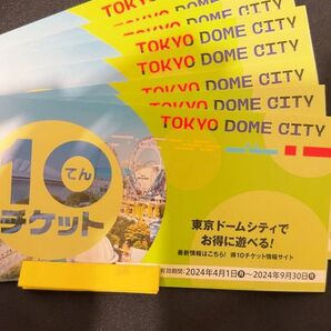 得10チケット 東京ドームシティ　8冊分