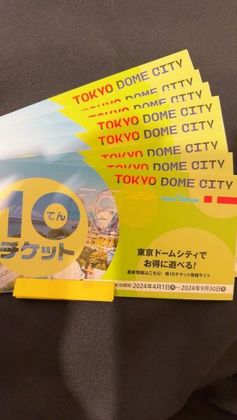 得10チケット 東京ドームシティ　8冊分