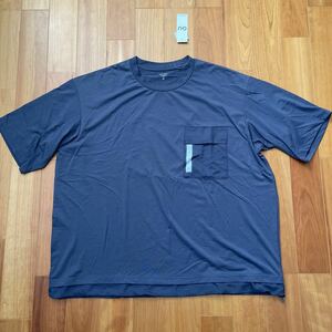 MENS 新品 タグ付き GU ドライユーティリティポケットビックTクルーネック 半袖Tシャツ DRY colorネイビー(表記BLUE) size 3XL 