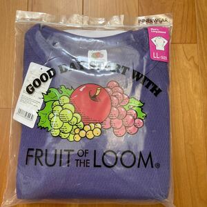 MENS未使用FRUIT OF THE LOOM フルーツオブザルーム 長袖 Tシャツ ワッフルロンT クルーネック color パープル size LL 税込6050円