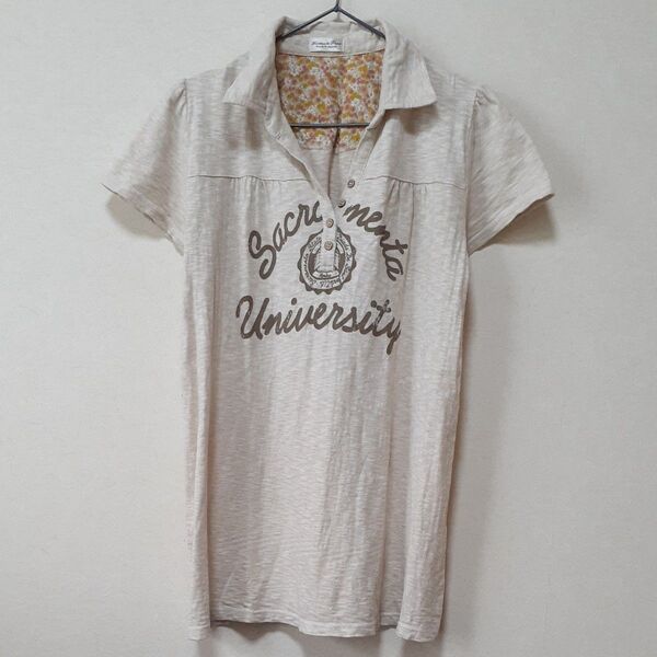 レディース Tシャツ 半袖Tシャツ トップス ベージュ系 Lサイズ