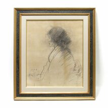 【GINZA絵画館】鴨居　玲　１０号「婦人像」１９７３年作・公式鑑定証書付き・希少な１点もの　Y53H9N0B0V7C4Z_画像2
