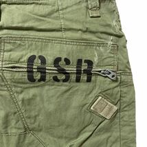 G-Star RAW ジースターロウ ミリタリー カーゴパンツ 立体裁断 カーキ サイズ30 メンズ 古着_画像8