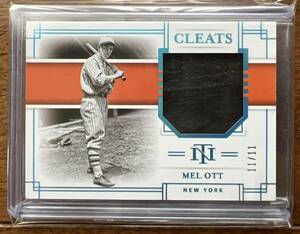 MLB　「Mel Ott」　メモラビリアカード　 /11　Cleats