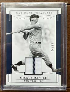 MLB　「Micky Mantle」　メモラビリアカード　 /99　Pin Stripe