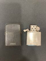 【1円スタート】ZIPPO ジッポー オイルライター 喫煙具 ジッポ 喫煙グッズ 黒レザー無地 _画像3